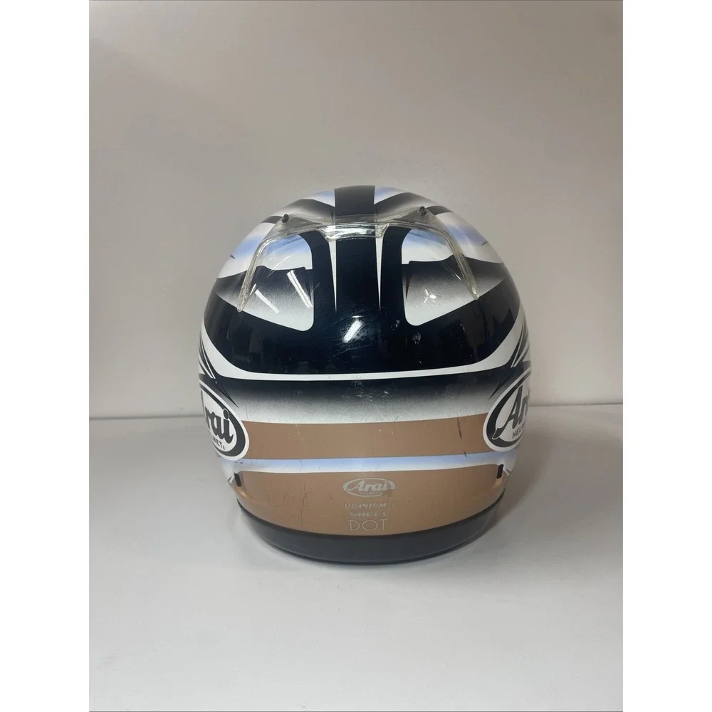 Arai Quantum Helmet Medium 57-58cm Brown, Black, White Made in Japan DOT Snell